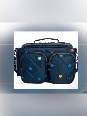 Lug Rider in Multi Dots Navy Crossbody bag